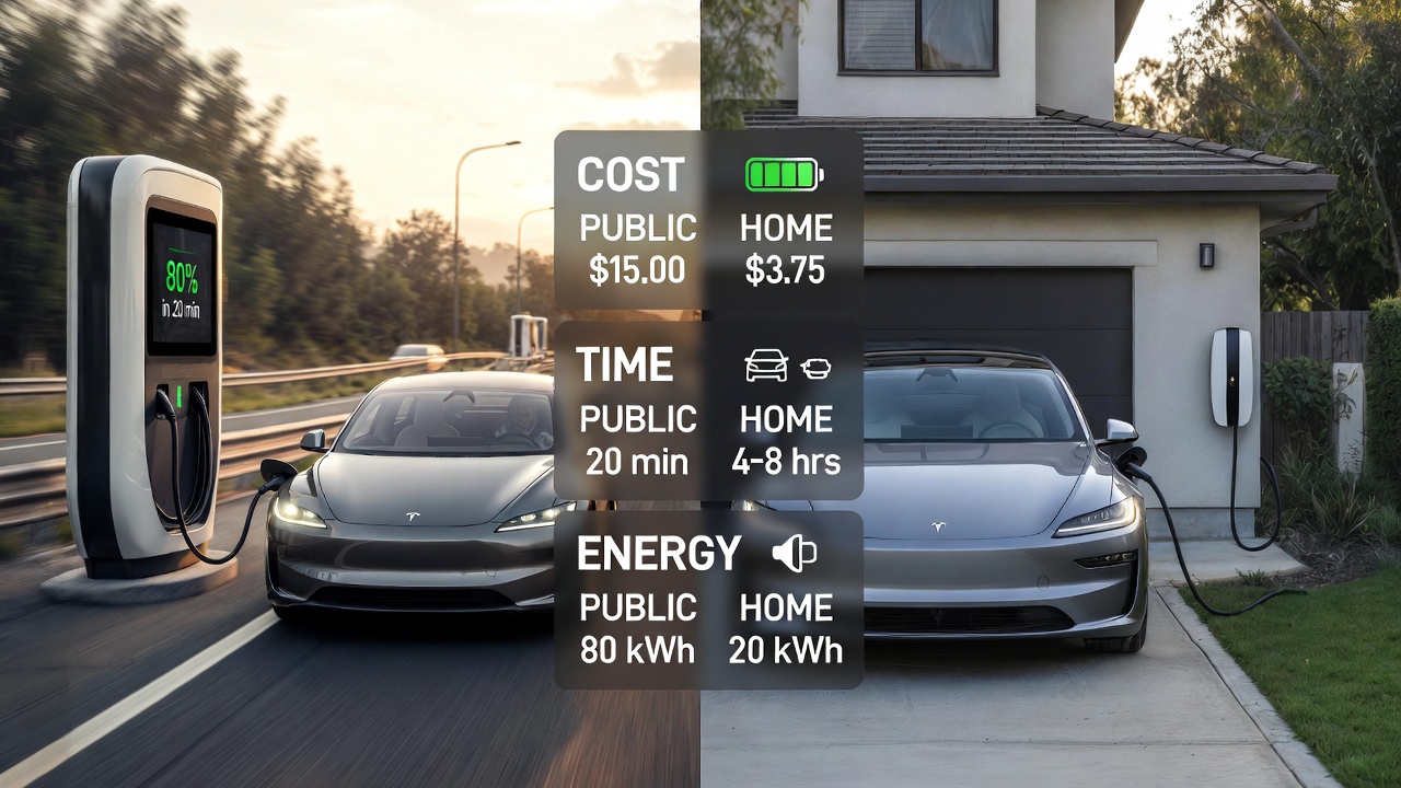 Recharge rapide vs recharge domestique : quelle solution est la plus rentable pour les conducteurs ?